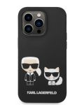 Калъф Karl Lagerfeld - Liquid Silicone Choupette, iPhone 14 Pro, черен - 1t