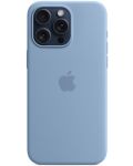 Калъф Apple - Silicone MagSafe, iPhone 15 Pro Max, Winter Blue - 2t
