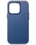 Калъф Mujjo - Full Leather MagSafe, iPhone 14 Pro, Monaco Blue - 1t