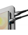 Кабел Baseus - Glimmer, USB-A/USB-C, 1 m, черен - 6t