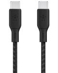 Кабел Belkin - Boost Charge, braided, USB-C/USB-C, 2 m, черен - 1t