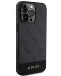 Калъф Guess - PU 4G Stripe MagSafe Case, iPhone 15 Pro, черен - 3t