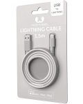 Кабел Fresh N Rebel - USB-A/Lightning, 1.5 m, светлосив - 2t