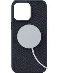 Калъф Njord - Salmon Leather MagSafe, iPhone 15 Pro Max, черен - 4t