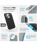 Калъф Speck - Presidio 2 Pro, iPhone 15 Pro, MagSafe ClickLock, черен - 9t