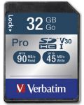 Карта памет Verbatim - PRO, 32GB, SDHC, Class10 - 1t