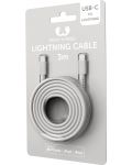 Кабел Fresh N Rebel - USB-C/Lightning, 3 m, светлосив - 2t