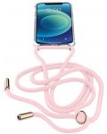 Калъф Cellularline - Neck Strap, iPhone 12 mini, розов - 2t