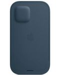 Калъф Apple - Leather Sleeve, MagSafe, iPhone 12/12 Pro, Baltic Blue - 1t