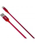Кабел Yenkee - 611 RD, USB-A/Lightning, 1 m, червен - 2t