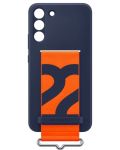 Калъф Samsung - Silicone Strap, Galaxy S22 Plus, син - 3t