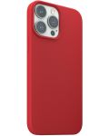 Калъф Next One - Silicon MagSafe, iPhone 13 Pro Max, червен - 3t