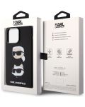 Калъф Karl Lagerfeld - Liquid Silicone Saffiano Choupette Head, iPhone 15 Pro Max, черен - 3t