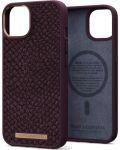 Калъф Njord - Salmon Leather MagSafe, iPhone 14, кафяв - 2t