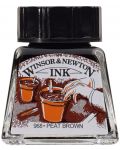 Калиграфски туш Winsor & Newton - Кафяв, 14 ml - 1t