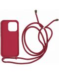 Калъф Mobile Origin - Lanyard, iPhone 15 Pro, Cherry - 2t
