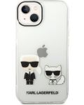 Калъф Karl Lagerfeld - Ikonik K and C, iPhone 14 Plus, прозрачен - 1t