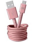 Кабел Fresh N Rebel - USB-A/Micro USB, 1.5 m, розов - 1t