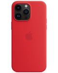 Калъф Apple - Silicone MagSafe, iPhone 14 Pro Max, червен - 1t