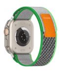 Каишка Techsuit - W039 Nylon, Apple Watch, 38/40/41 mm, сива/зелена - 2t