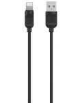 Кабел Recci - RCL-P200B, Lightning/USB-A, 2 m, черен - 1t