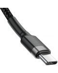 Кабел Baseus - Cafule CATKLF-HG1, USB-C/USB-C, 2 m, черен - 4t