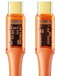 Кабел Xmart - Amber, USB-C/USB-C, 1.2 m, оранжев - 1t
