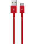 Кабел ttec - AlumiCable, USB-A/USB-C, 1.2 m, червен - 1t