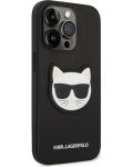 Калъф Karl Lagerfeld - Saffiano Choupette Head, iPhone 14 Pro Max, черен - 2t
