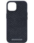 Калъф Njord - Salmon Leather MagSafe, iPhone 14, черен - 1t