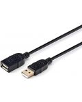 Кабел Manhattan - 2075100035, USB-A/USB-A, 1.8 m, черен - 1t