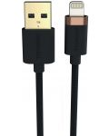 Кабел Duracell - USB7022A, USB-A/Lightning, braided, 2 m, черен - 1t