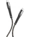 Кабел Cellularline - Tetra Force, USB-C/USB-C, 2 m, черен - 2t