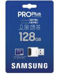 Карта памет Samsung - PRO Plus, 128GB, microSDXC, Class10 + USB четец - 5t
