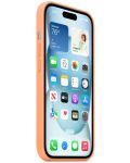Калъф Apple - Silicone MagSafe, iPhone 15, Orange Sorbet - 3t
