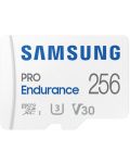 Карта памет Samsung - PRO Endurance, 256GB, microSDXC, Class10 + адаптер - 3t
