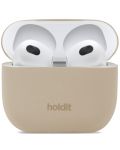 Калъф за слушалки Holdit - Silicone, AirPods 3, Latte Beige - 1t