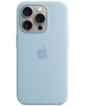 Калъф Apple - Silicone, iPhone 15 Pro, MagSafe, Light Blue - 2t