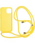 Калъф Mobile Origin - Lanyard, iPhone 15, Yellow - 2t