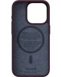 Калъф Njord - Salmon Leather MagSafe, iPhone 15 Pro, кафяв - 5t