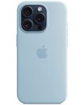 Калъф Apple - Silicone, iPhone 15 Pro, MagSafe, Light Blue - 1t