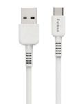 Кабел Hama - 187281, USB-A/USB-C, 1 m, бял - 1t