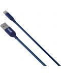 Кабел Yenkee - 611 BE, USB-A/Lightning, 1 m, син - 2t