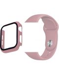 Каишка и протектор Trender - Apple Watch, 40/41 mm, розови - 1t