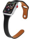 Каишка Techsuit - W033 Eco Leather, Apple Watch, 42/44/45/49 mm, черна - 1t