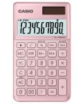 Калкулатор Casio SL-1000SC джобен, 10 dgt, розов металик - 1t