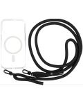 Калъф Mobile Origin - Lanyard, iPhone 15 Pro, MagSafe, Clear - 1t