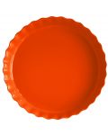 Керамична форма за тарт Emile Henry - 2.8 L, 32 cm, оранжева - 2t