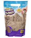 Кинетичен пясък в пликче Kinetic Sand - Кафяв, 1 kg - 1t