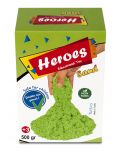 Кинетичен пясък в кyтия Heroes - Зелен цвят, 500 g - 1t